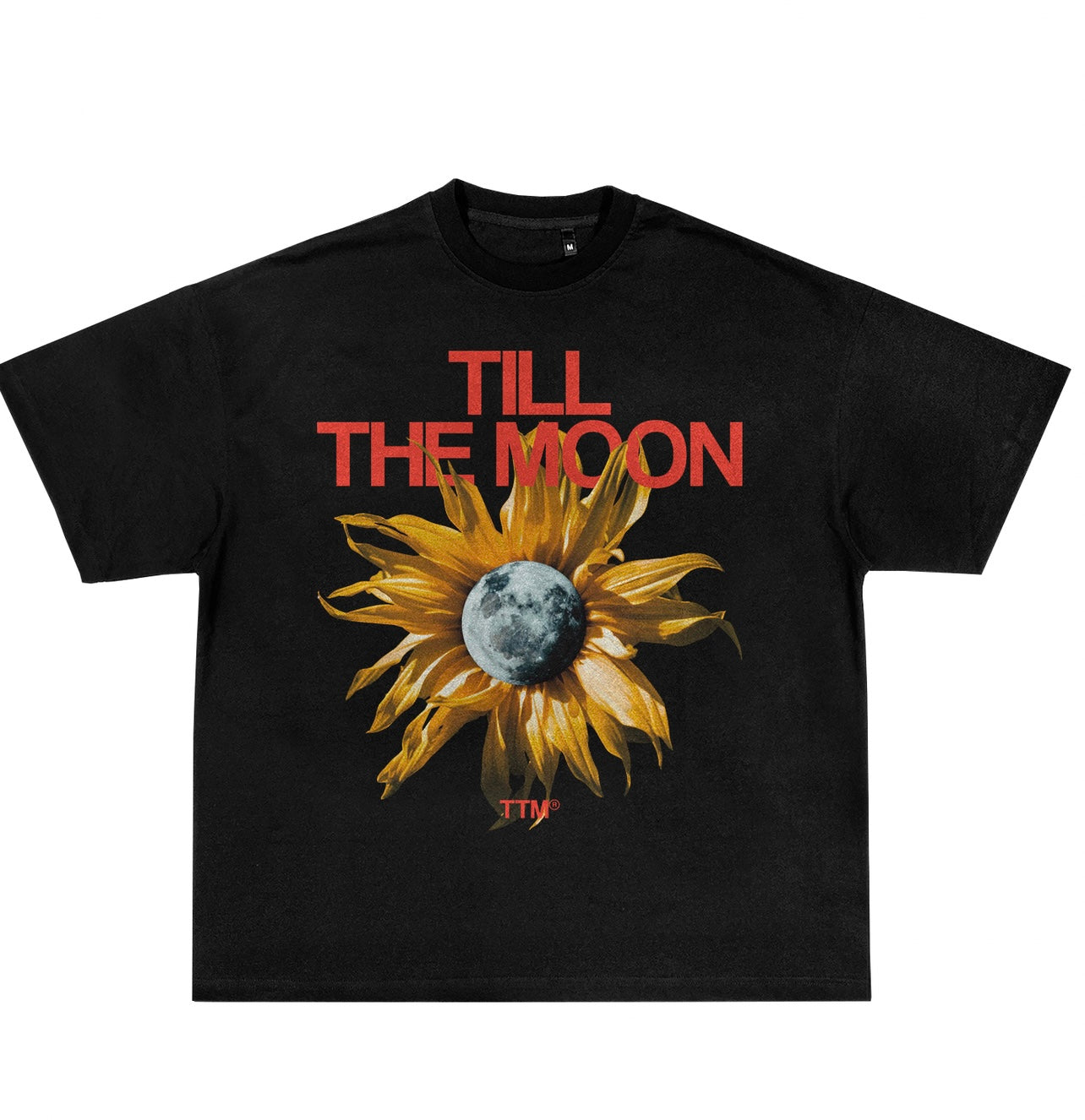 TTM FLOWER BLACK T-SHIRT